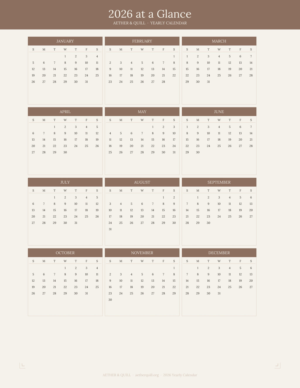 ADHD Digital Planner 2026 — Essentials Edition | Aether & Quill