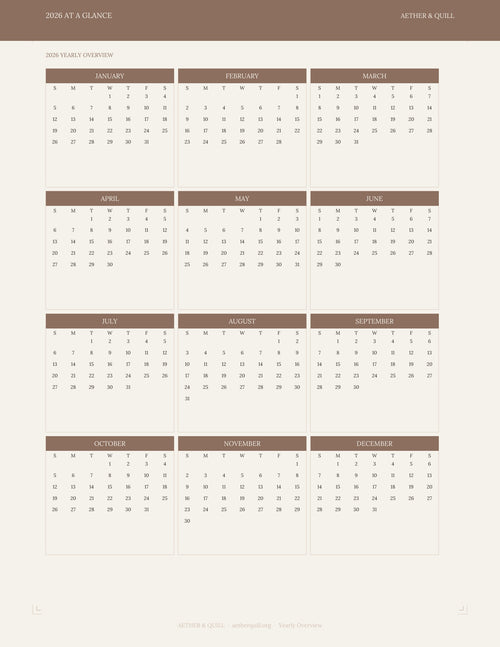 ADHD Digital Planner 2026 — Pro Edition | Aether & Quill
