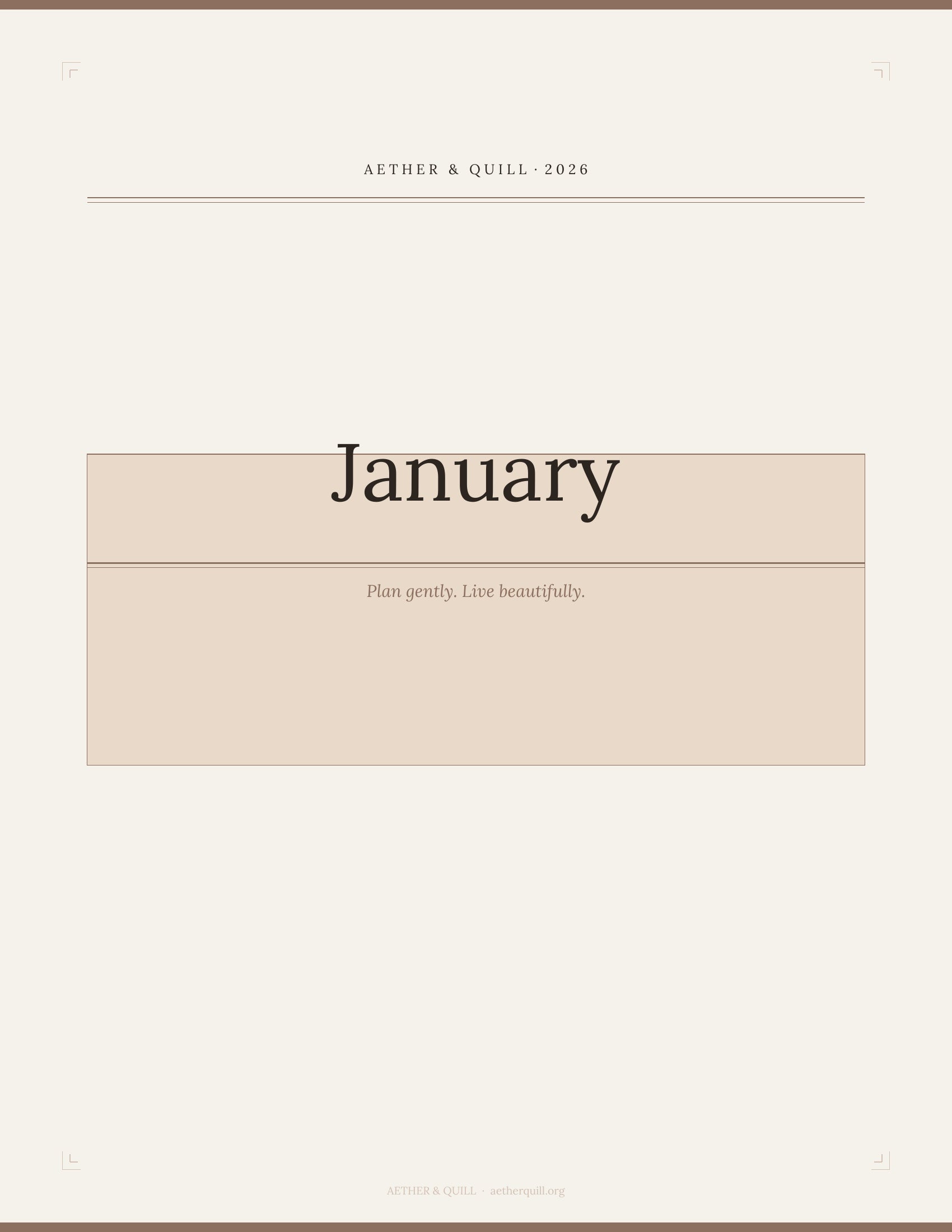 ADHD Digital Planner 2026 — Pro Edition | Aether & Quill